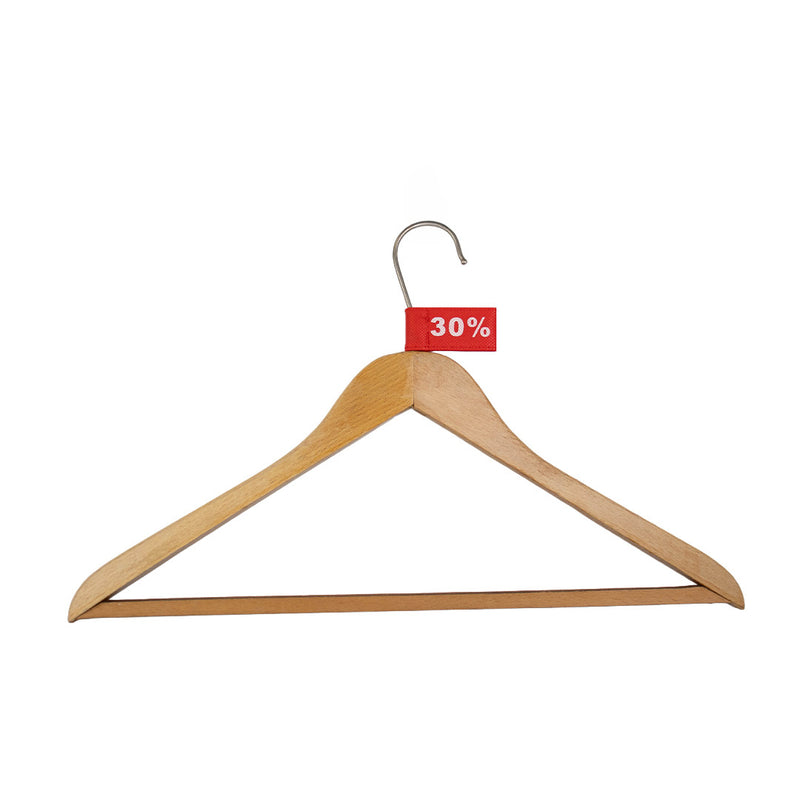 50x Kledinglabel 3x6cm - 30% rood