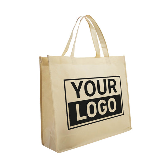 Shopper bedrukken Beige non woven 42x12x35cm - Spoed