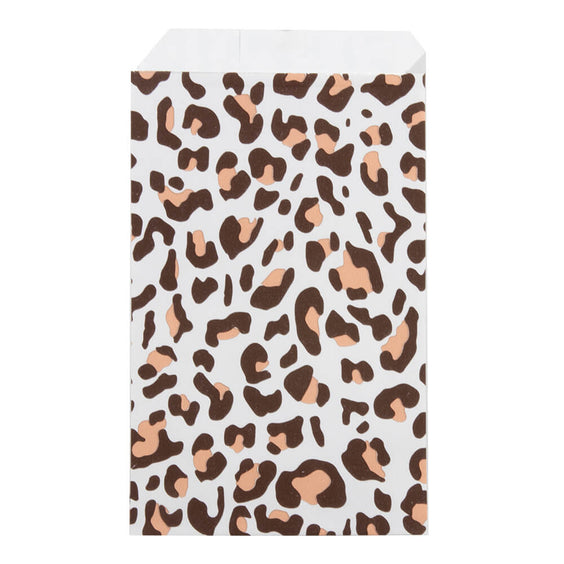 200x Papieren Zakjes Leopard 12x19cm
