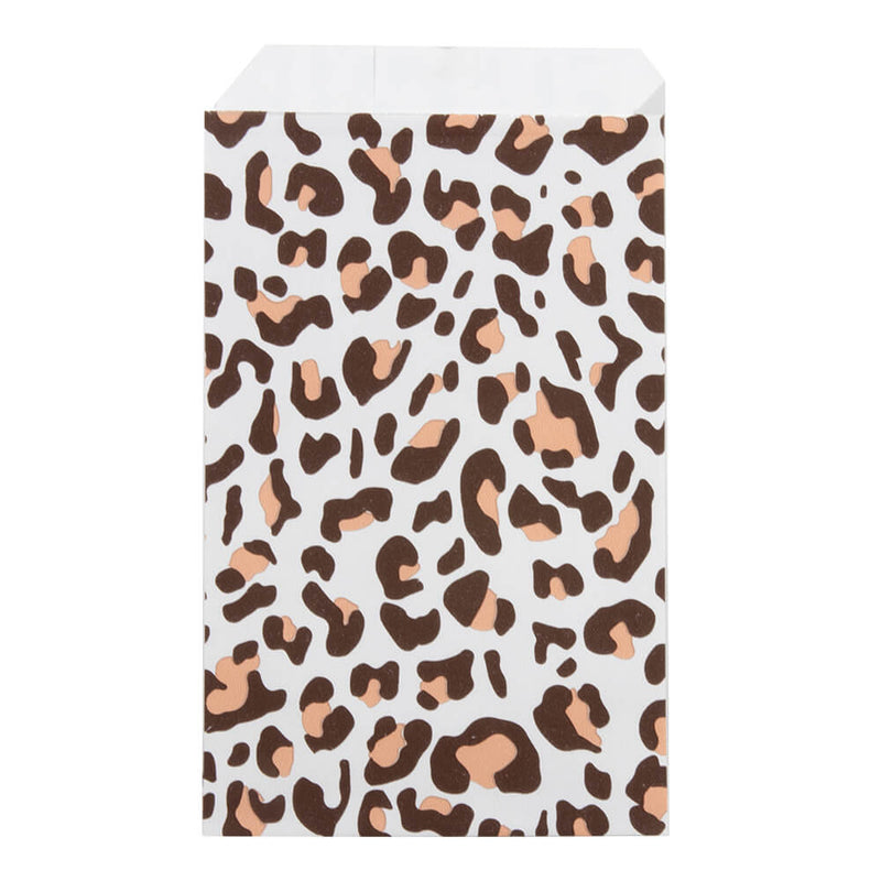 200x Papieren Zakjes Leopard 12x19cm