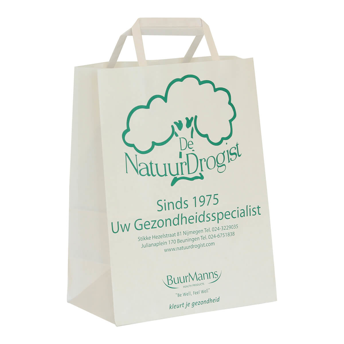 Budget papieren tas 32x13x41cm (A3)- Logo bedrukking