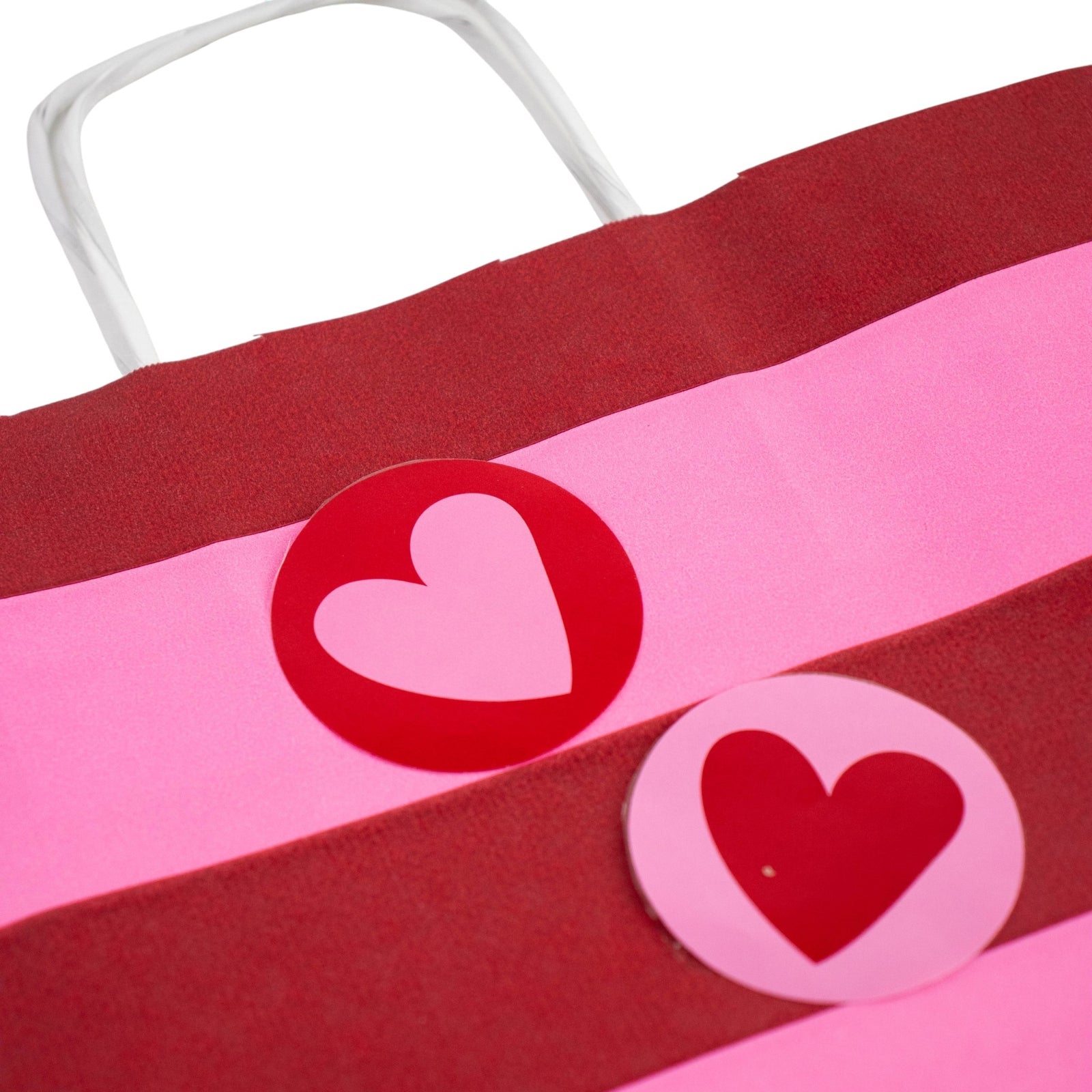 500x sticker 'Heart' Roze-Rood 50mm
