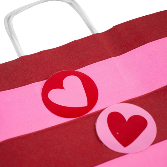 500x sticker 'Heart' Roze-Rood 50mm