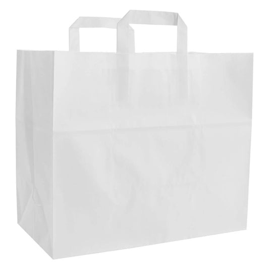 50x budget tassen wit brede bodem liggend M