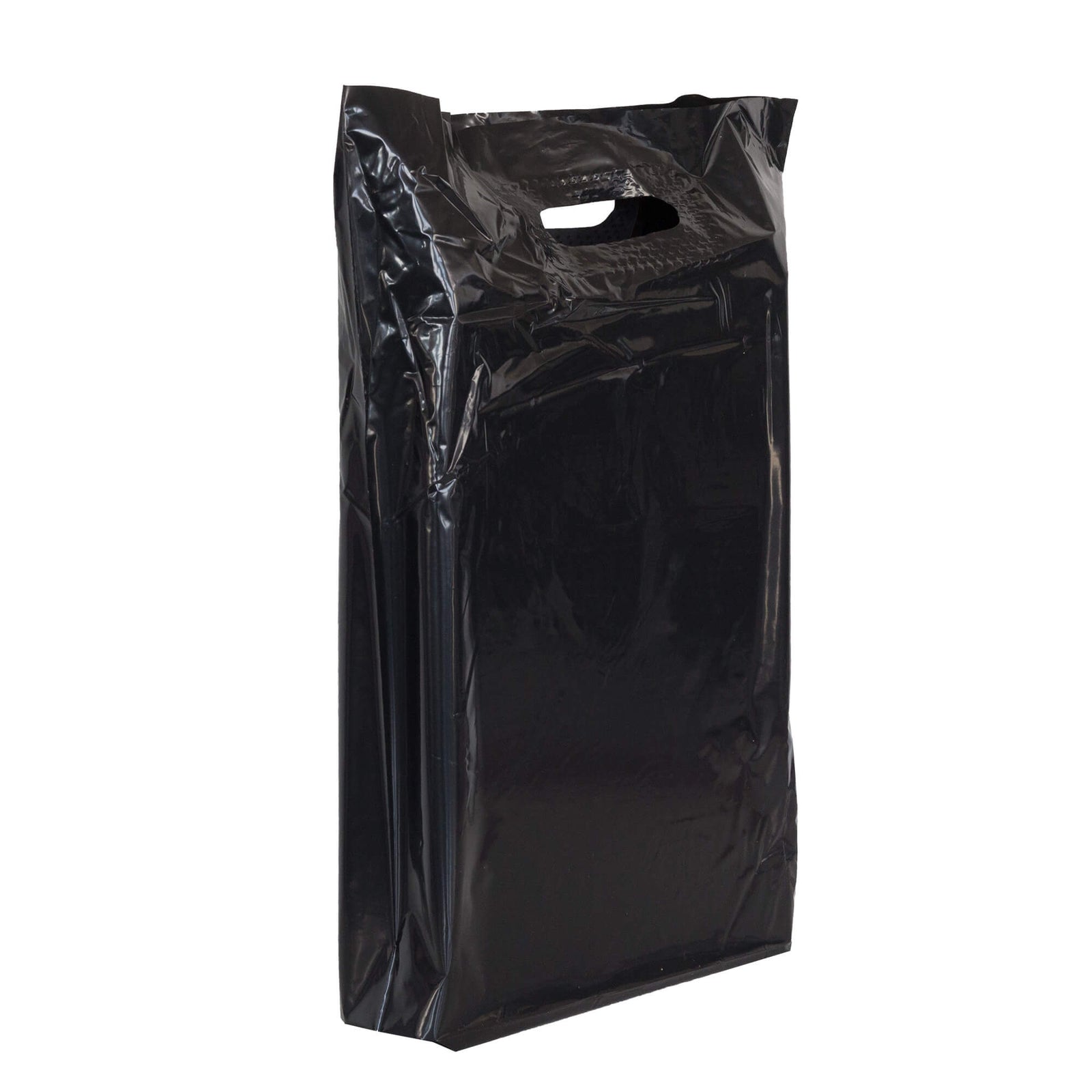 250x Plastic tassen 45x50+2x4cm Zwart