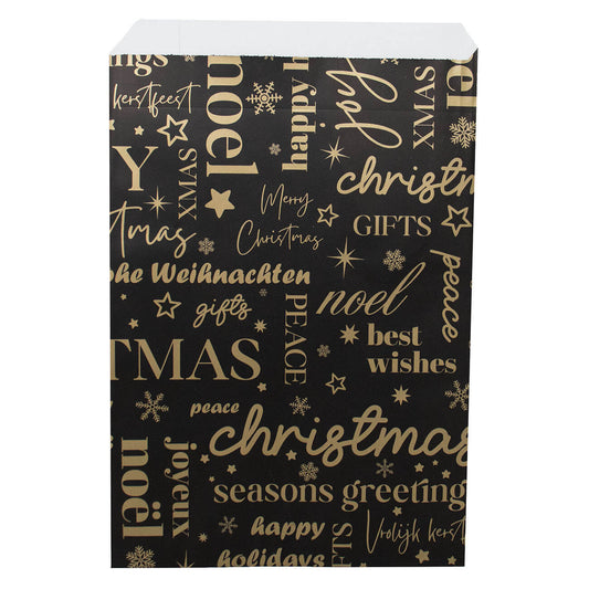 200x Papieren Zakjes Christmas International 17x25cm