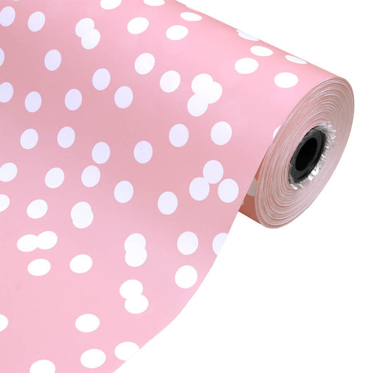 Inpakpapier Dots Roze - 30cm x 100mtr