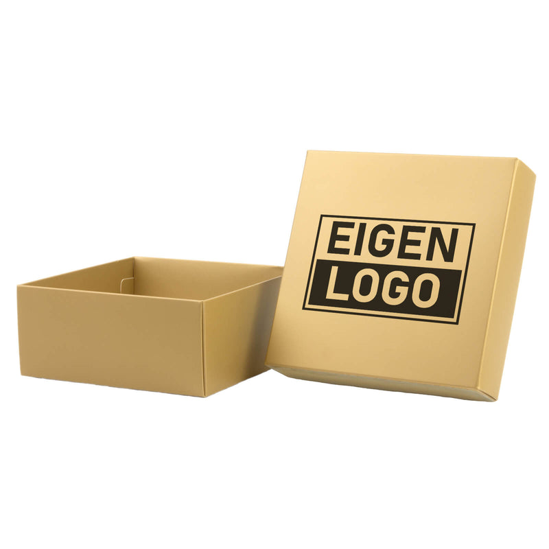 Geschenkdoos bedrukken Goud 125x125x55mm