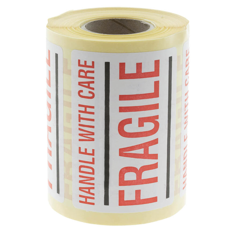 500x Etiket 'Handle with care/Fragile'