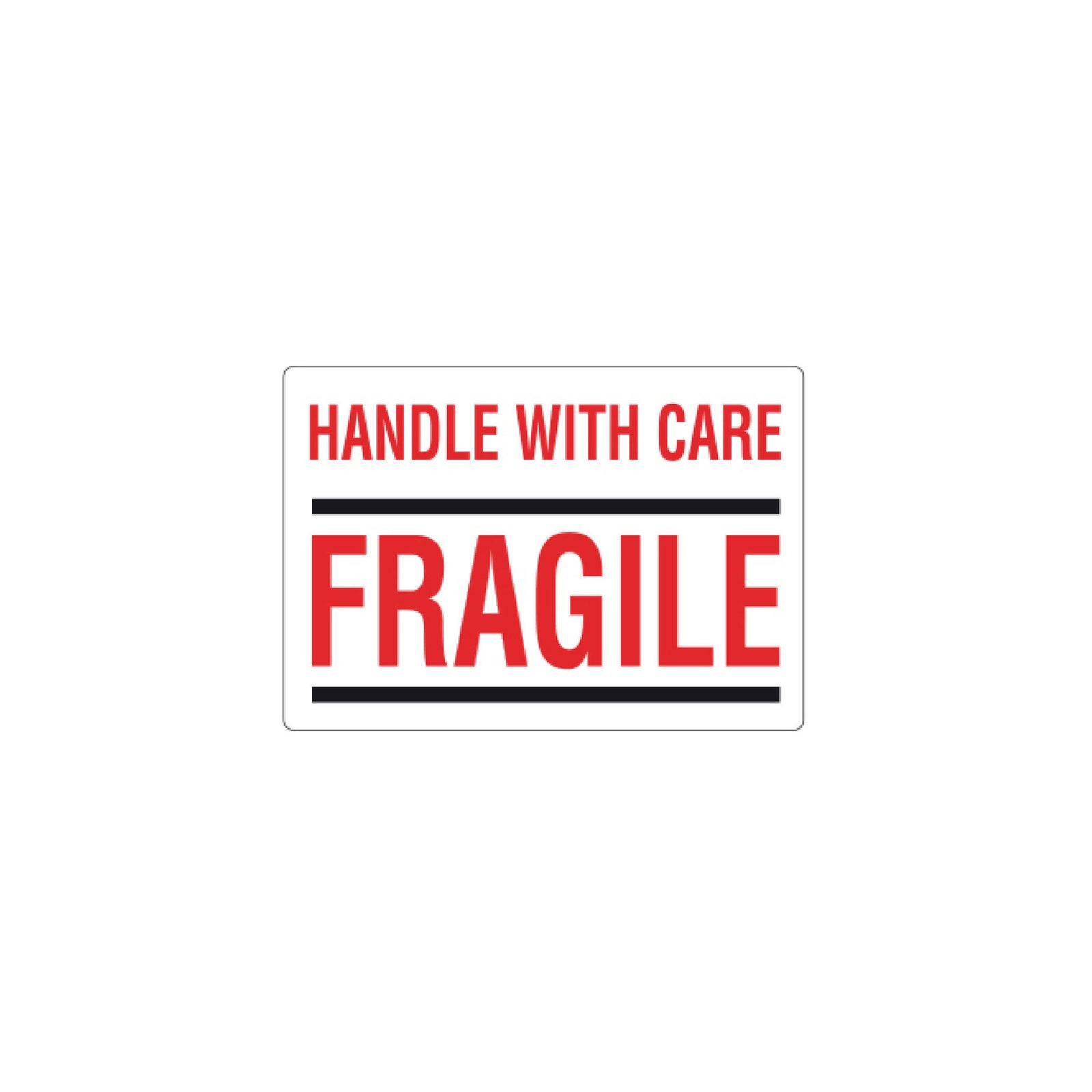 500x Etiket 'Handle with care/Fragile'