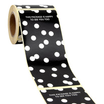 100x sluitsticker Dots Zwart-Wit