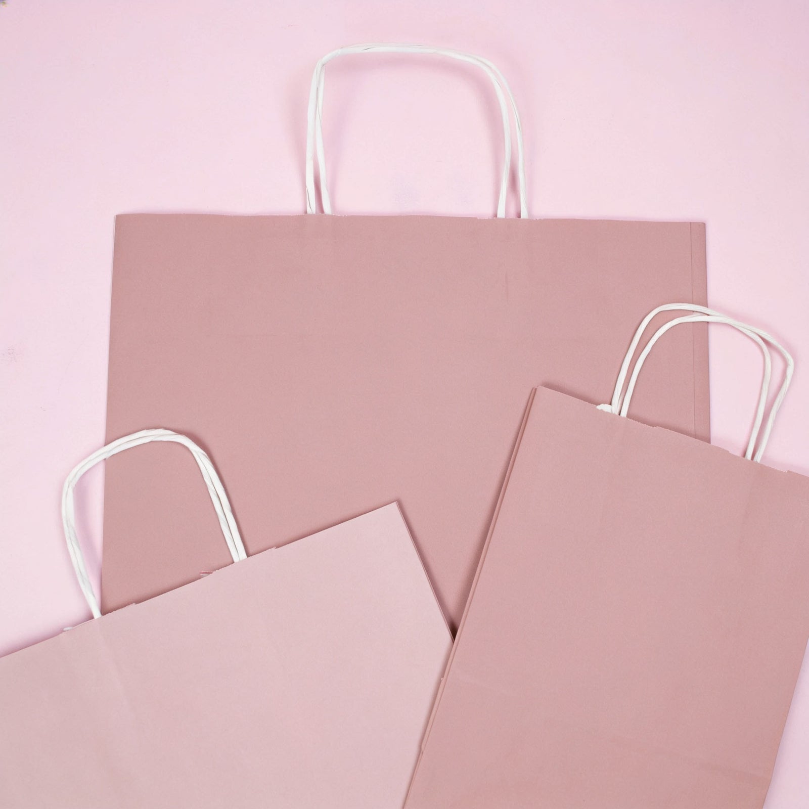 50x papieren tassen Oud roze