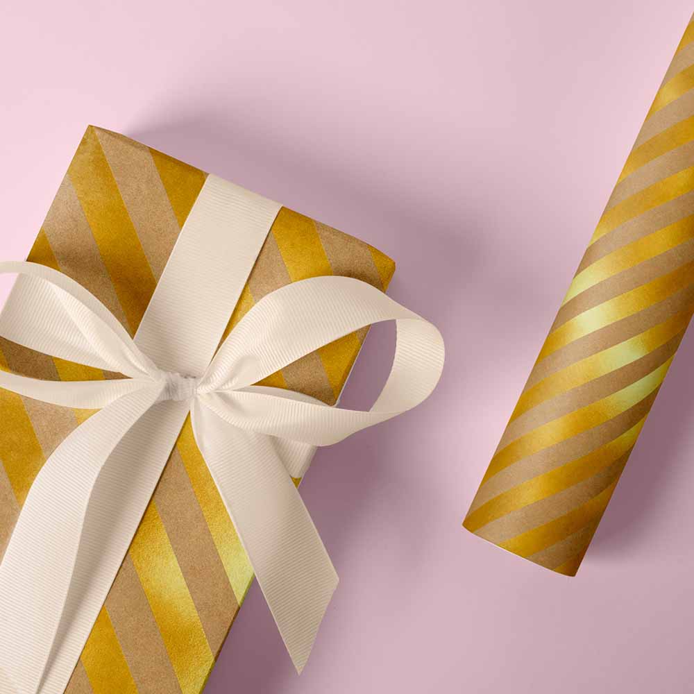 Inpakpapier Golden Diagonal 50cm x 200mtr