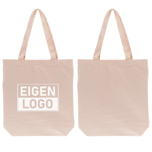 Katoenen tas bedrukken 38x42+10cm Roze - Spoed