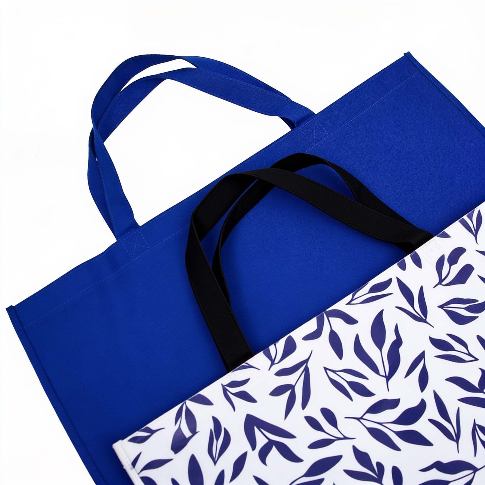 10x Shopper Leaves non woven 45x20x40cm