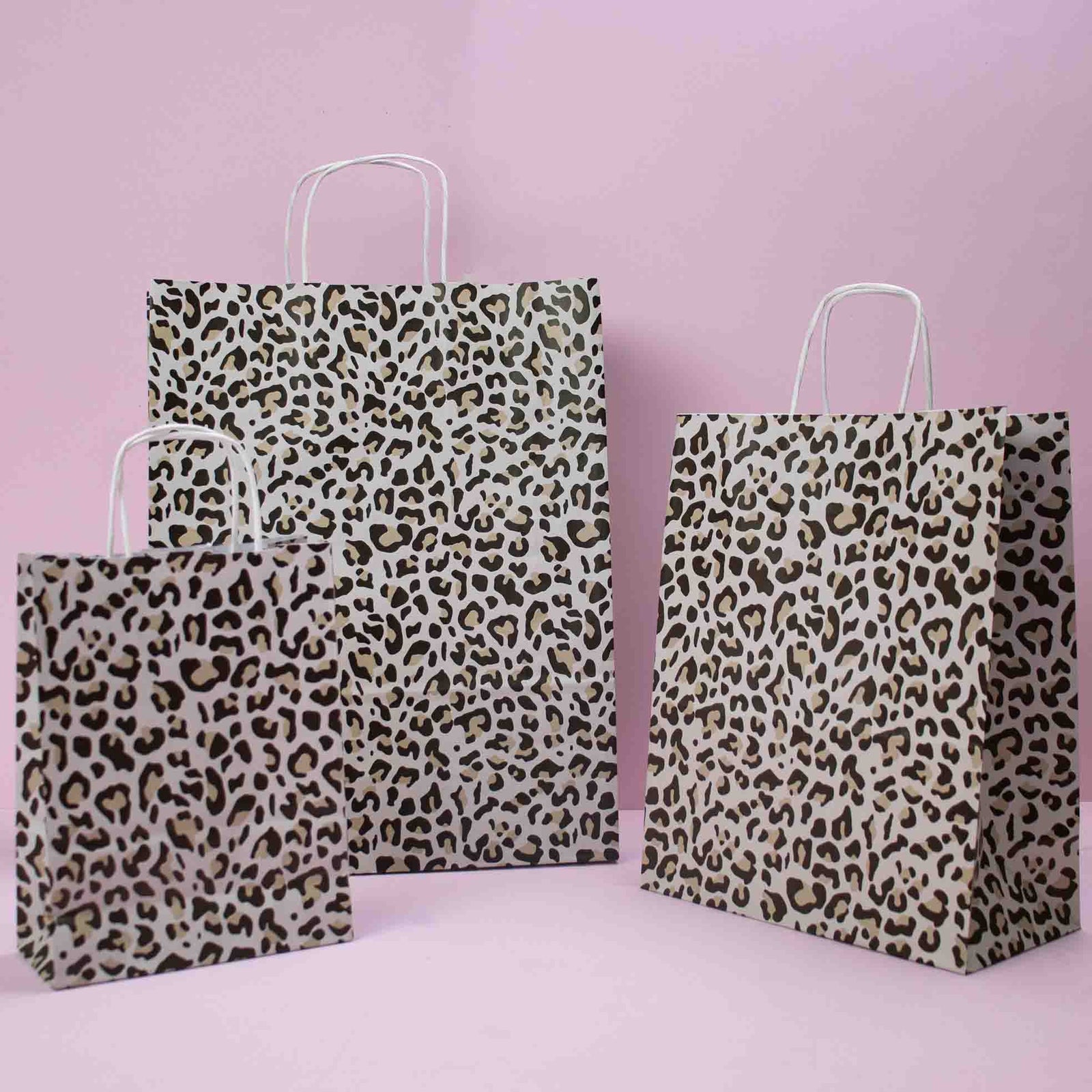 50x papieren tasjes Leopard A3