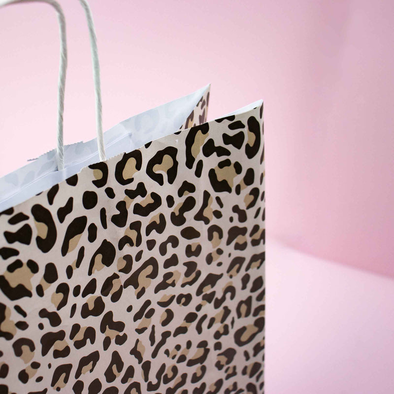 50x papieren tasjes Leopard A3