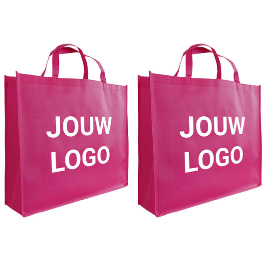 Shopper bedrukken Fuchsia non woven 54x14x45cm - Spoed