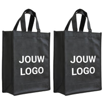 Shopper bedrukken Zwart non woven 24x10x30cm - Spoed
