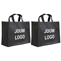 Shopper bedrukken Zwart non woven 32x12x25cm - Spoed