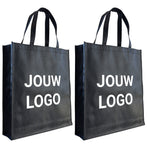 10x Shopper bedrukken Zwart non woven 40x9x42cm - Spoed