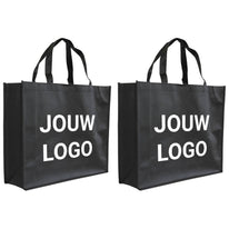 Shopper bedrukken Zwart non woven 42x12x35cm - Spoed