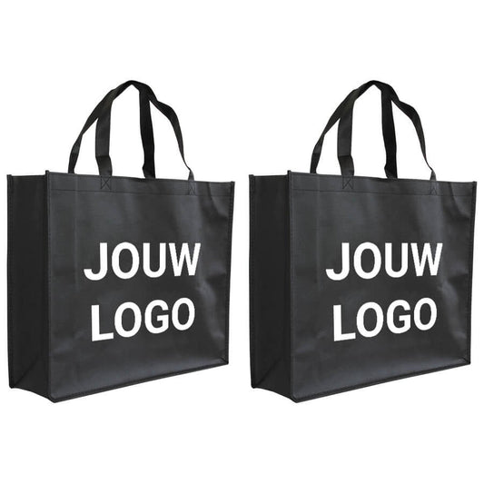 Shopper bedrukken Zwart non woven 42x12x35cm - Spoed