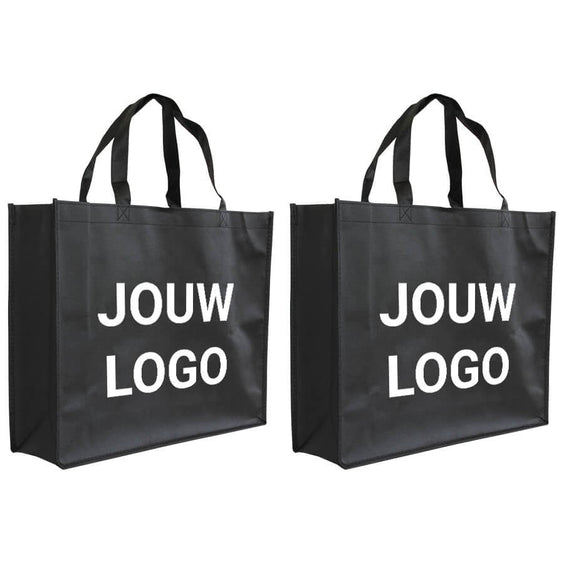 Shopper bedrukken Zwart non woven 42x12x35cm - Spoed