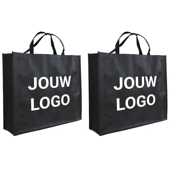 Shopper bedrukken Zwart non woven 54x14x45cm - Spoed