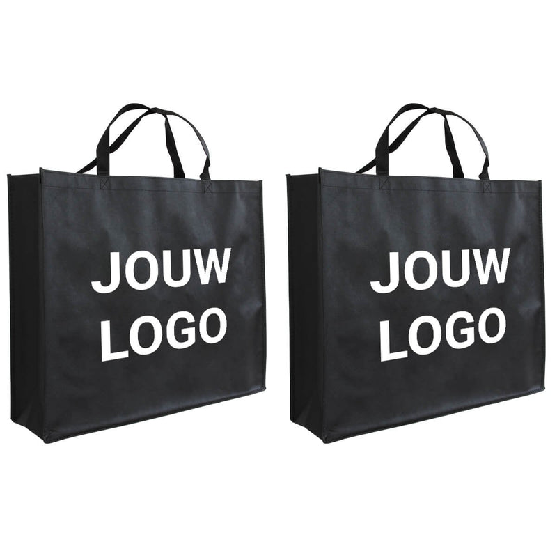 Shopper bedrukken Zwart non woven 54x14x45cm - Spoed