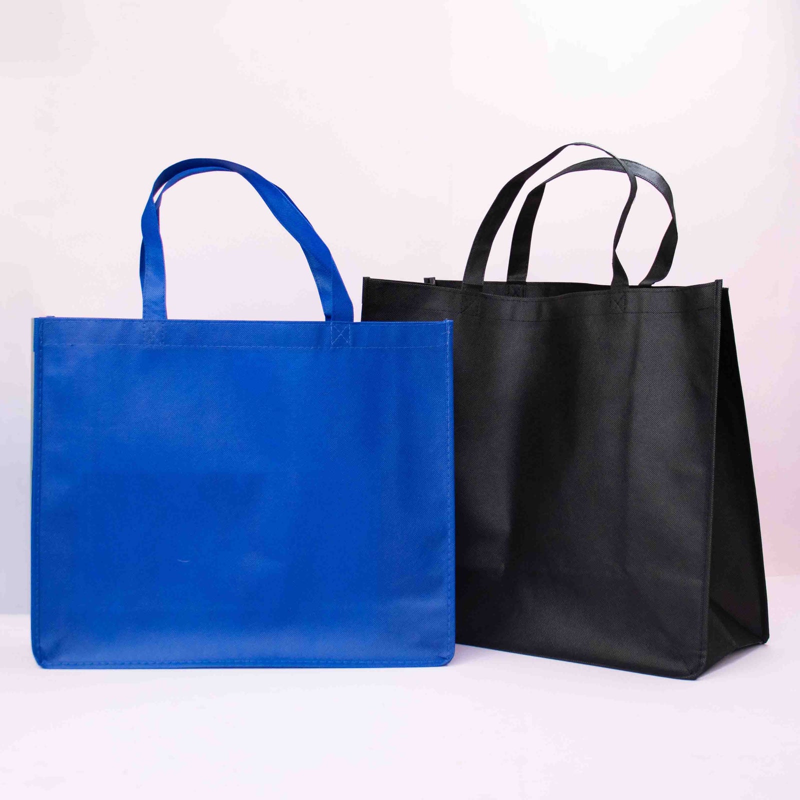 10x Shopper Dark Blue non woven 54x14x45cm