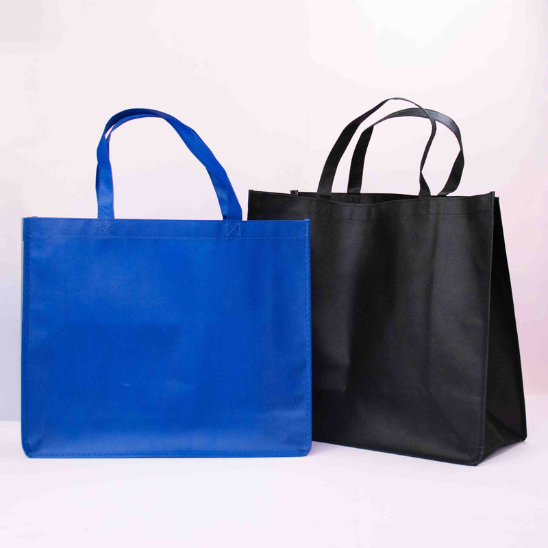 10x Shopper Dark Blue non woven 54x14x45cm