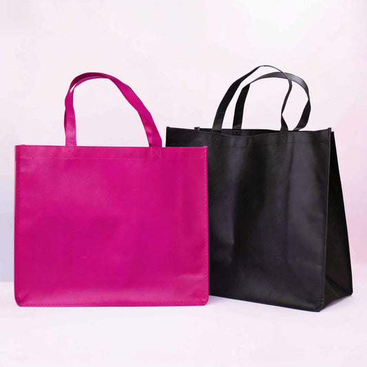 10x Shopper Zwart non woven 42x12x35cm