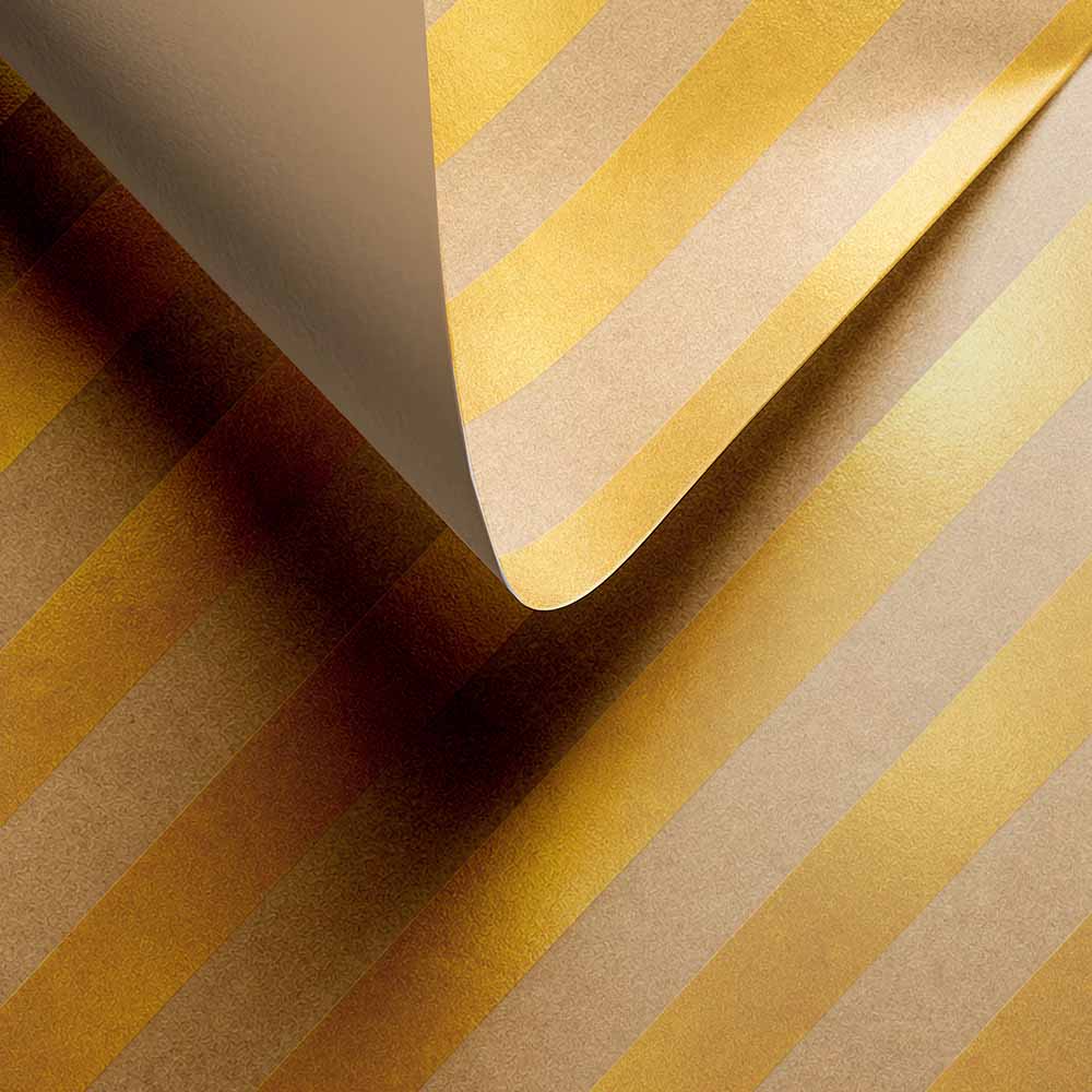 Inpakpapier Golden Diagonal 30cm x 200mtr