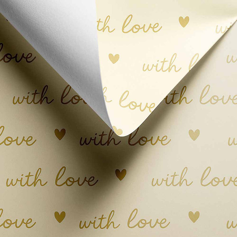 Inpakpapier Love Notes 50cm x 200mtr