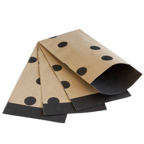 200x papieren zakjes Bruin kraft Stippen 7x13cm