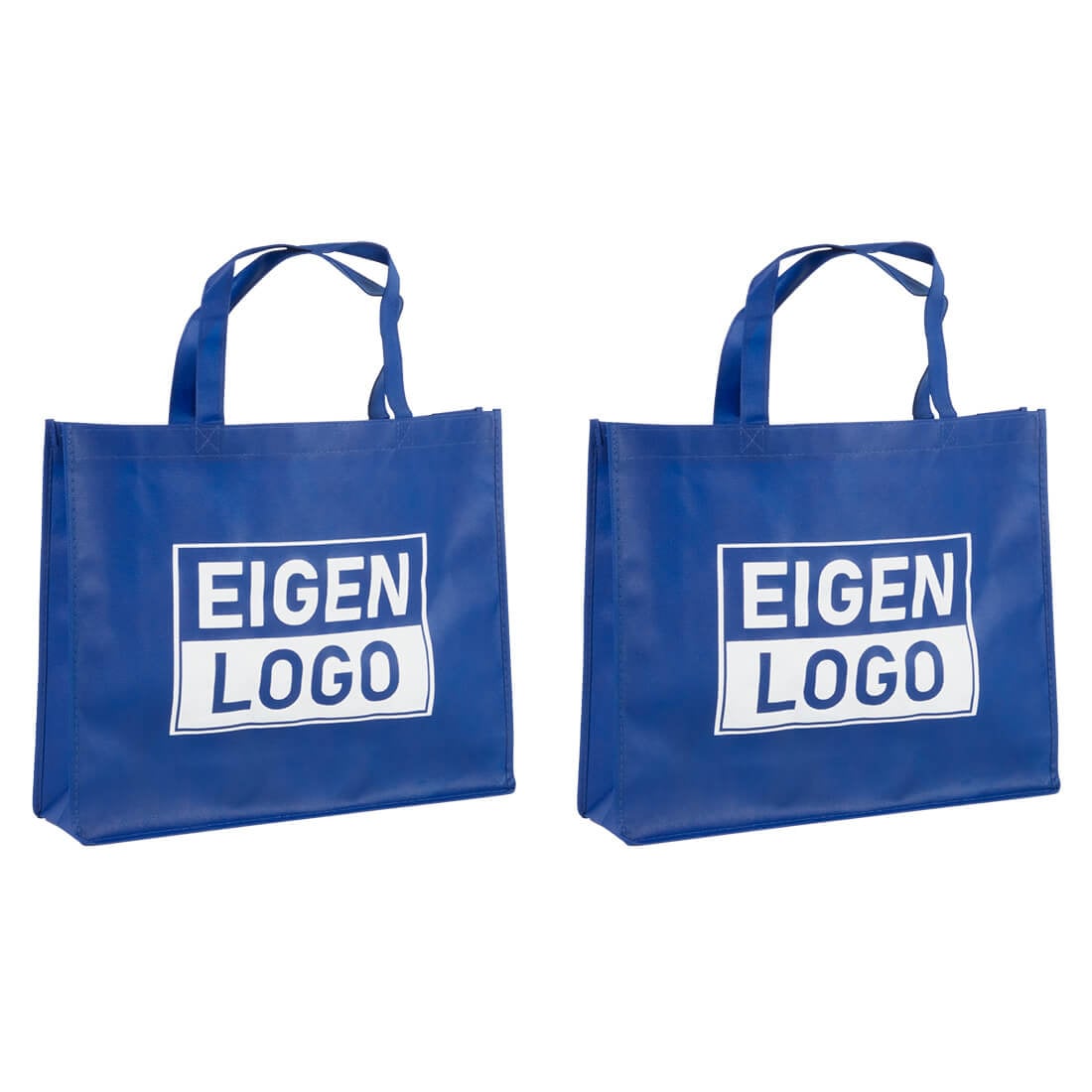 Shopper bedrukken Dark Blue non woven 42x12x35cm - Spoed