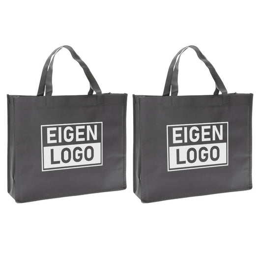 Shopper bedrukken Grijs non woven 42x12x35cm - Spoed