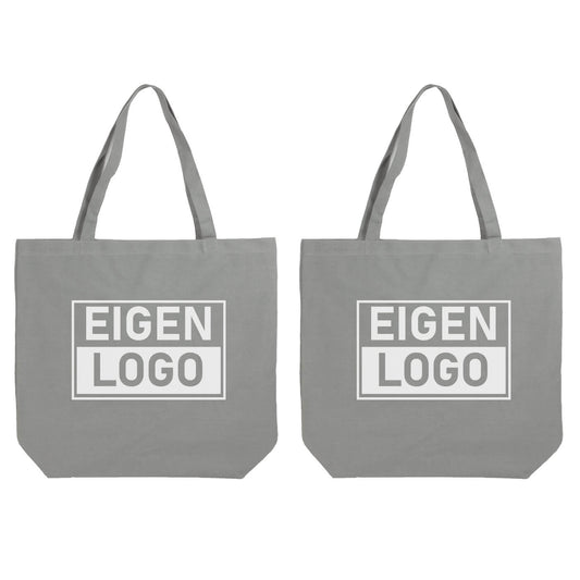 Katoenen tas bedrukken 54x48+14cm Grijs - Spoed