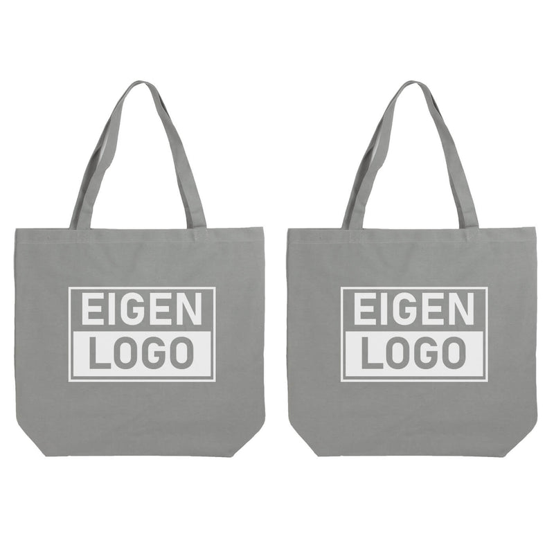 Katoenen tas bedrukken 54x48+14cm Grijs - Spoed