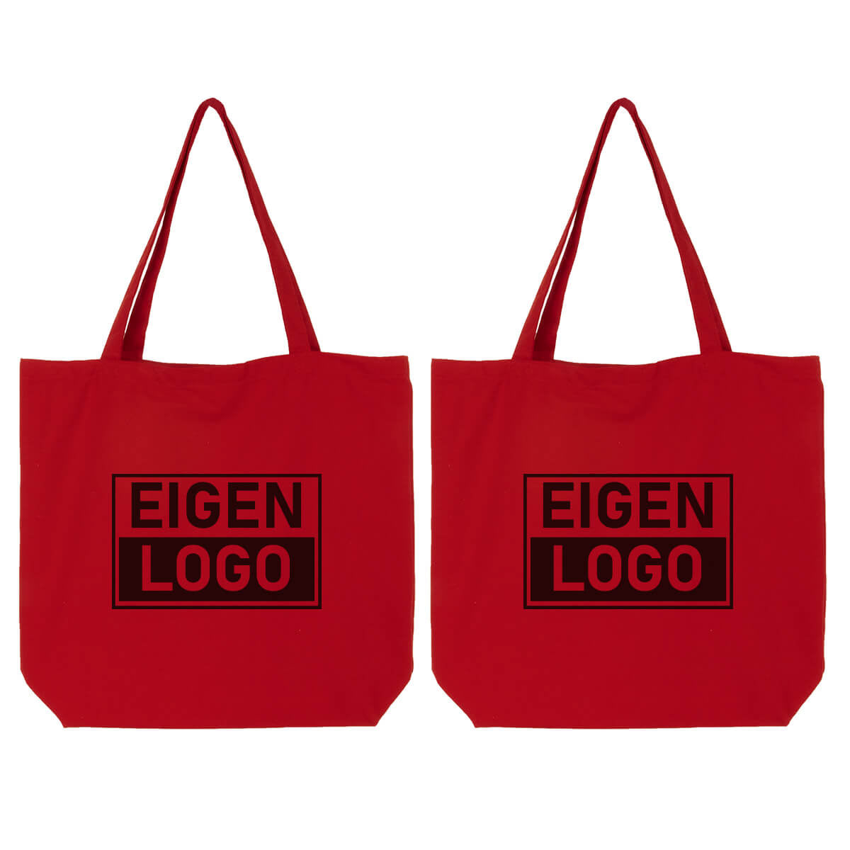 Katoenen tas bedrukken 54x48+14cm Cherry Red - Spoed