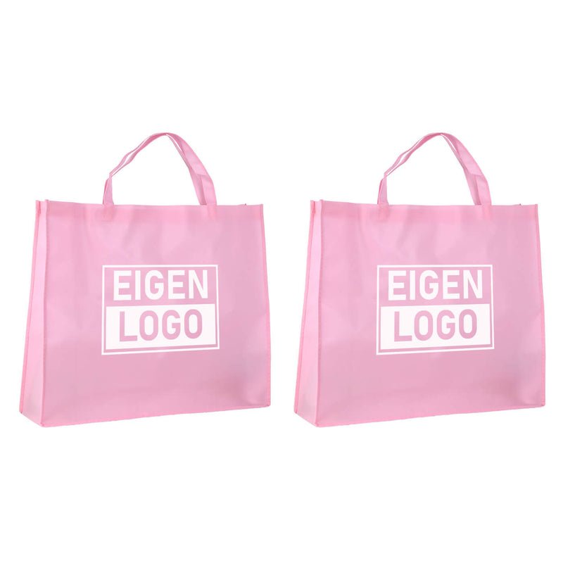 Shopper bedrukken Pink Lavender non woven 54x14x45cm
