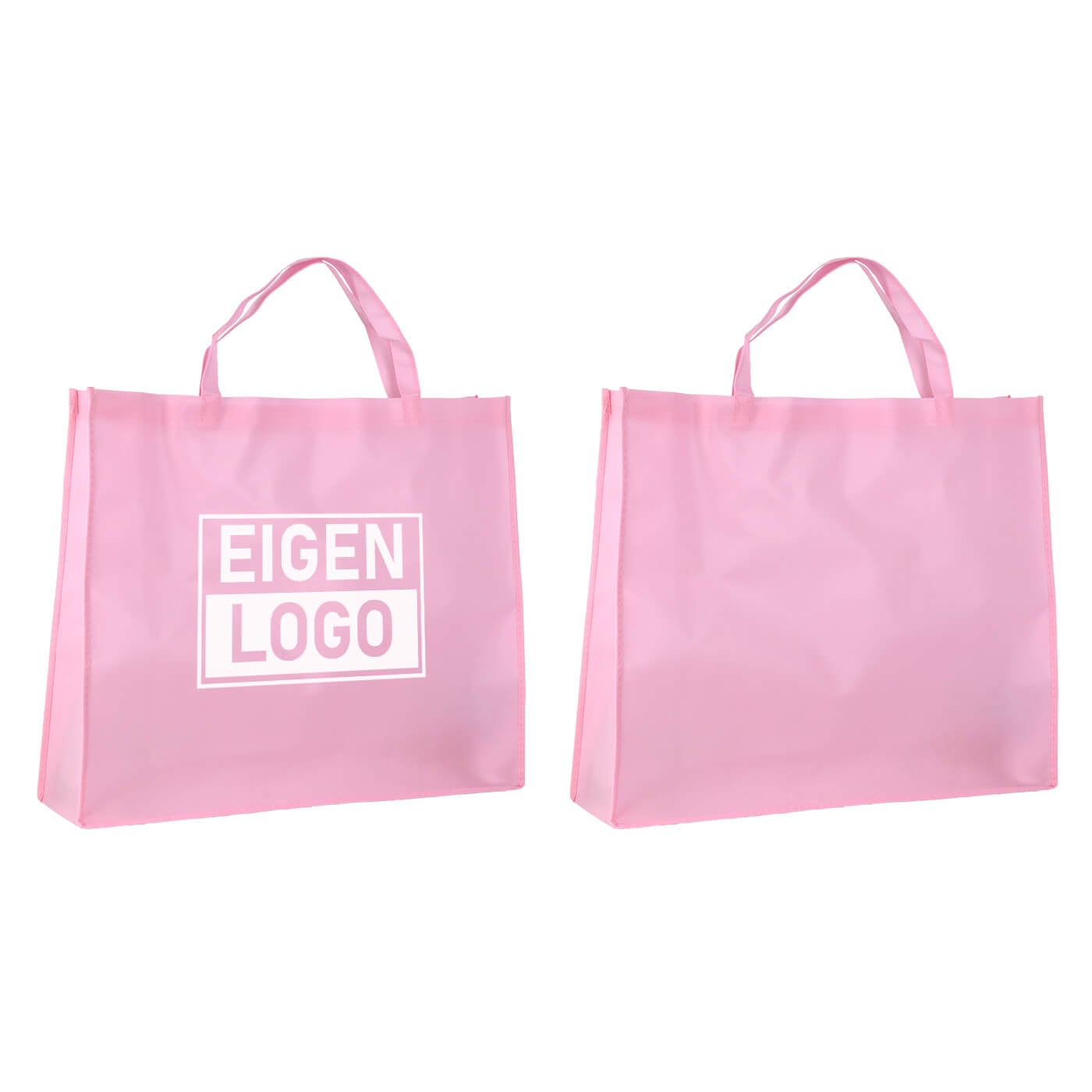 Shopper bedrukken Pink Lavender non woven 54x14x45cm