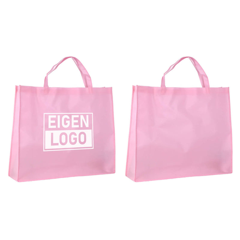 Shopper bedrukken Pink Lavender non woven 54x14x45cm