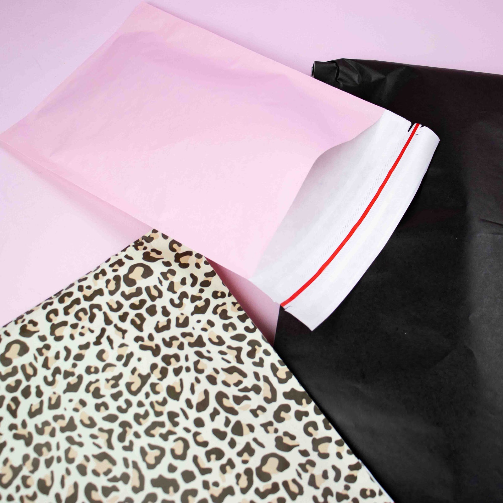 50x Papieren verzendzak Leopard L