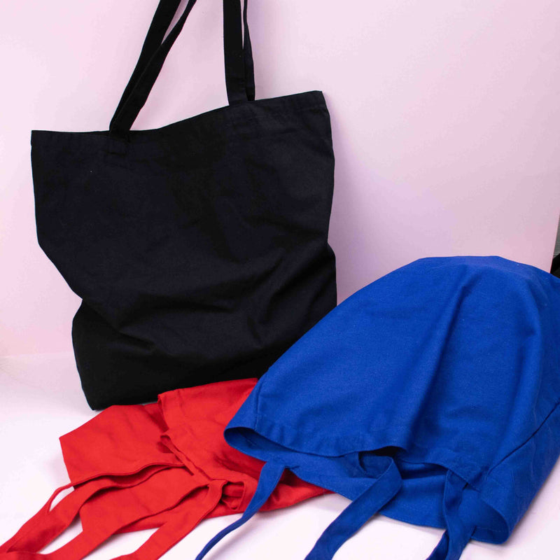 10x katoenen strandtas Dark Blue
