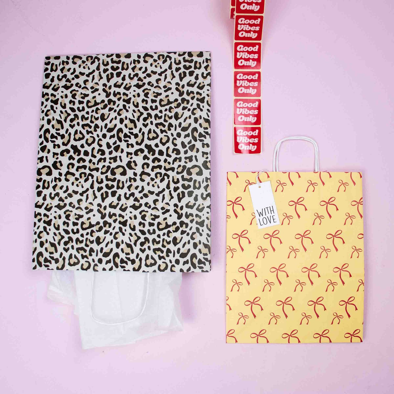 50x papieren tasjes Leopard A3