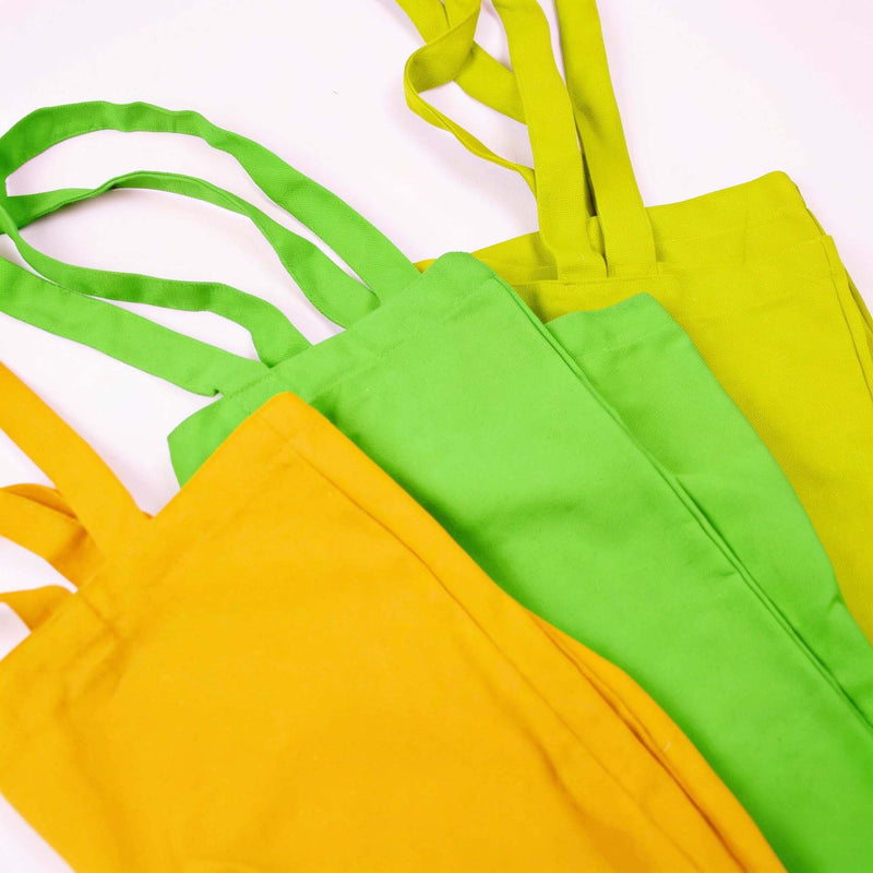 25x katoenen tas Lime Groen 38x42cm