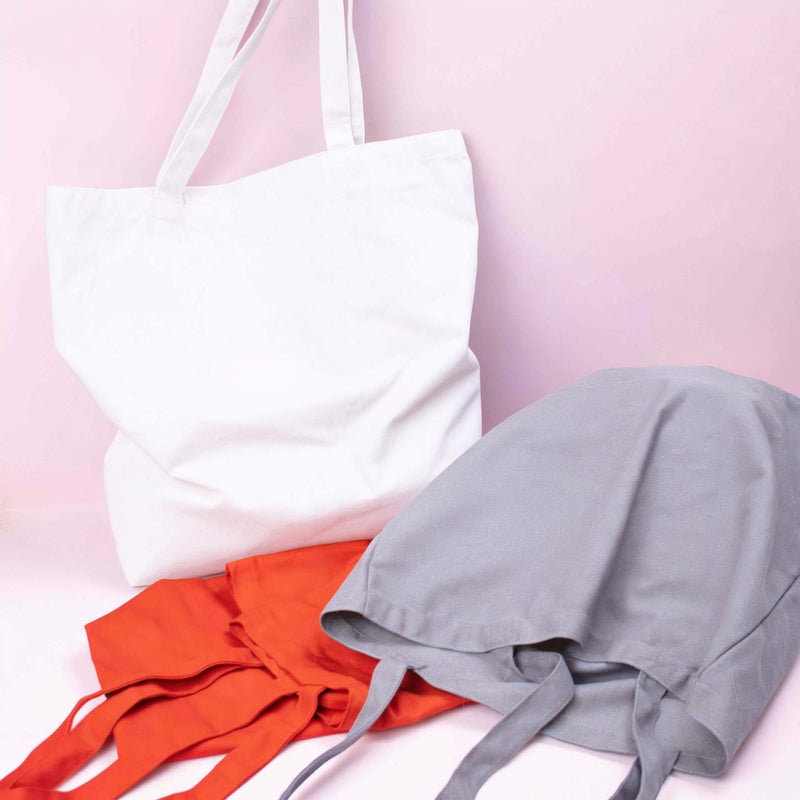 10x non woven tassen Wit