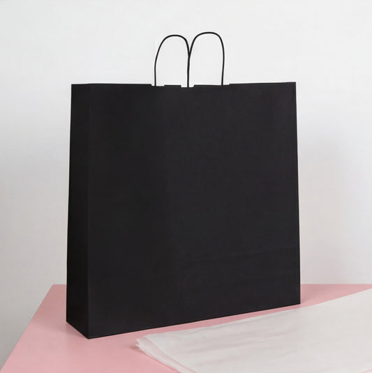 50x papieren tassen Zwart XXL